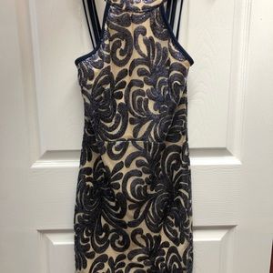 Beautiful Blue & Nude Dress